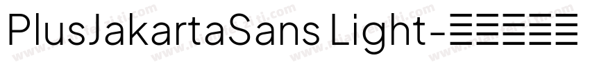 PlusJakartaSans Light字体转换